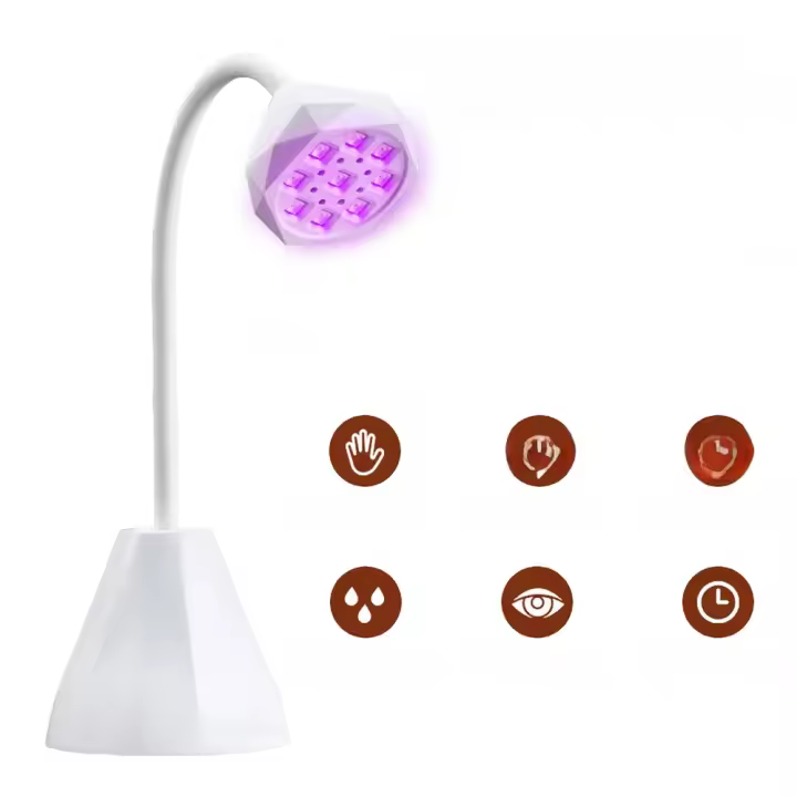 Secador LED de 27W Secado Rápido para Uñas Falsas Diseño de Lámpara de Curetto de Gel de Manicura 360° Doblable - 1