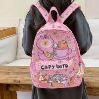 Mochila bonita de capibara de gran capacidad, mochila escolar ultraligera transpirable para estudiantes, bolsa de libros de dibujos animados de nailon - details 35