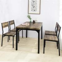 Juego de 4 de 1 Mesa y 4 Sillas de Restaurante Sala Cocina Comedor - details 2