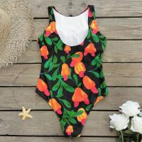 Traje de Baño de Una Pieza Impreso 2024 Talla Grande Push Up Estilo Vintage de Flor - details 43