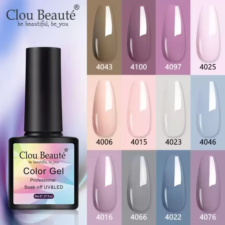 Clou Beaute-Kit de esmalte de uñas en Gel laca semipermanente UVLED 12 piezas - 1