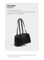 Bolso de bolos retro de gran capacidad para mujer, ambiente premium, casual, versátil, bolso de hombro portátil para viajeros - details 7