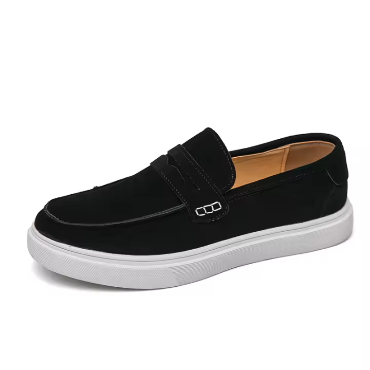 Zapatos de tablero anti-terciopelo de gran tamaño, zapatos de cuero con plataforma de moda. - 1