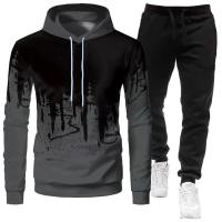 Primavera y otoño, ropa deportiva informal con capucha de Color sólido para hombre, conjunto de moda ajustado para parejas 2025 - details 12
