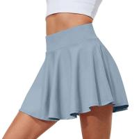 Faldas plisadas de tenis de cintura alta de Color sólido para mujer, falda corta deportiva de secado rápido con bolsillo interior para correr - details 17