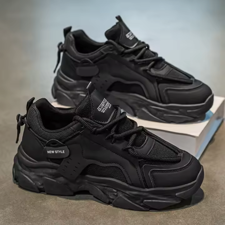 Zapatillas de Malla Transpirable para Hombres en Verano Zapatilla de Plataforma Tendencia para Todo Uso Zapatillas Casuales de Moda para Papá - 1