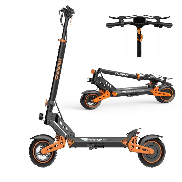 Patinetes Eléctricos para Adultos iwafo is2 max, Motor de 2000W, Batería de 54V 20Ah, Neumático de Vacío de 10 Pulgadas, Velocidad Máxima de 50km/h, Alcance de 80km, Frenos de Disco Delanteros y Traseros - 1