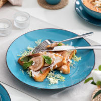 Vajilla de Cerámica para Cena Vancasso Navia con Plato de Cena Plato de Postre y Bol de 800ml Juego para 4 Personas Diseño Redondo Material Stoneware Producto Especialmente Diseñado para Pasta Adecuado para Todas las Estaciones - details 3