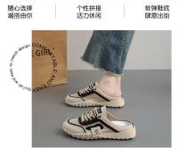 Malla zapatos de las mujeres de verano de las mujeres de fondo plano antideslizante perezoso bolsa de un pedal sandalias de cabeza bolsa cabeza media zapatillas fuera - details 18
