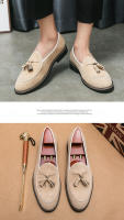 Mocasines de gamuza de gran tamaño, versión coreana de zapatos de cuero de traje de color sólido a la moda. - details 14