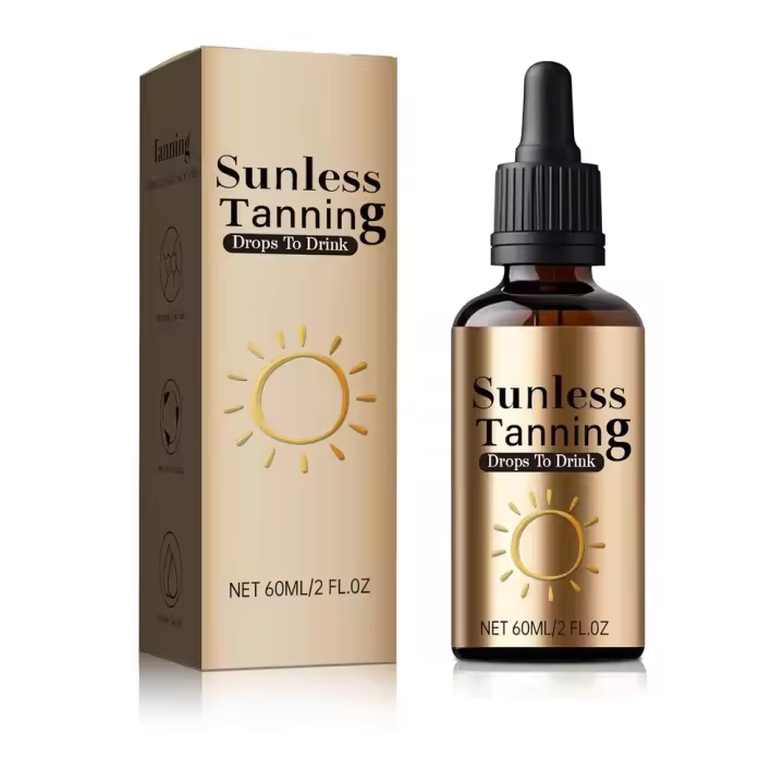 Drink, Gotas de bronceado sin sol bebibles con ingredientes naturales, autobronceador oral para rostro y cuerpo, se añade al agua, jugo o batido - 1