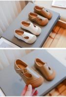 Zapatos planos transpirables de suela blanda de princesa de cuero para niña, informales, estilo coreano, primavera, 2024 - details 4