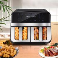 Freidora de aire sin aceite de gran capacidad de 9L, compartimento doble, 8 programas preestablecidos, ventana de visualización digital de 4,5L + 4,5L, freidora de aire sin aceite de 2500W, - details 8