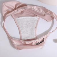 Ropa interior de algodón con tirantes finos para niña, ropa interior con estampado de letras de Color sólido, bragas para mujer, ropa interior sin costuras - details 2