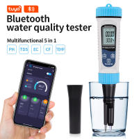 Monitor de calidad del agua 5 en 1 con Bluetooth, Detector multifunción de PH/EC/TDS/CF/Temp, conexión por aplicación Tuya, TDS, probador de acuario - details 0