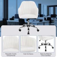 Silla de Oficina Ergonómica Reclinable Ruedas Giratorias 360° Ajustable en Altura - details 7