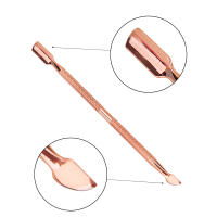 Tijeras de Uñas Set de 3 Herramientas de Manicura Accesorio de Arte de Uñas en Acero Inoxidable Para Eliminar la Piel Muerta y Recortar el Cutículas Color Rosa Oro - details 3