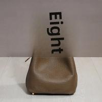 Moda cuero genuino kraft bolsa de almuerzo, bolsa de cubo boca, canasta de comida - details 12
