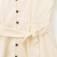 Vestido de poliéster de moda de verano con cuello en V informal suelto para mujer - details 4