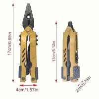 1 herramienta multifuncional retráctil, alicates plegables con botón de bloqueo de seguridad, cuchillo de bolsillo portátil, plegable, bolsa de almacenamiento, para mejoras en el hogar, cortador de alambre, abridor de botellas, supervivencia al aire libre - details 1