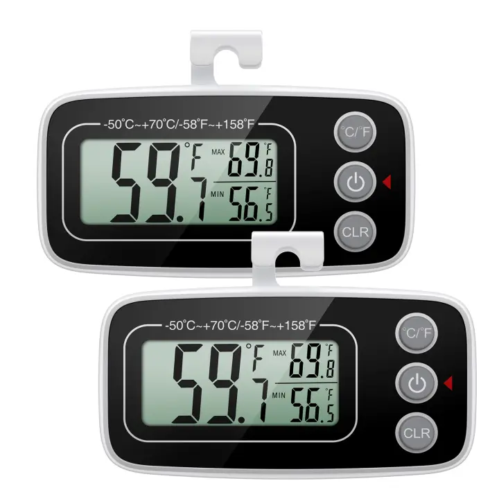 ORIA-termómetro Digital para refrigerador, 2 piezas, con pantalla LCD, para cocina y hogar - 1