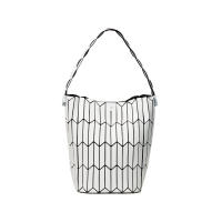 Nuevo bolso de cesta de verduras con diamantes geométricos, bolso de cubo de color de contraste de moda, bolso versátil para mujer. - details 8
