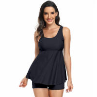 Conjunto de Baño de Dos Piezas de Moda para Mujeres 2024 Traje de Baño de Tela de Nylon con Estilo de Gradiente Short de Natación Plano de Color Sólido Estilo Playero de Primavera/Verano - details 26