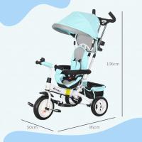 Triciclo para Bebés 6 en 1 Evolutivo con Toldo Plegable, Mango de Empuje, Cinturón de Seguridad, Cesto de Carga 25kg Deportes y Aire Libre - details 24
