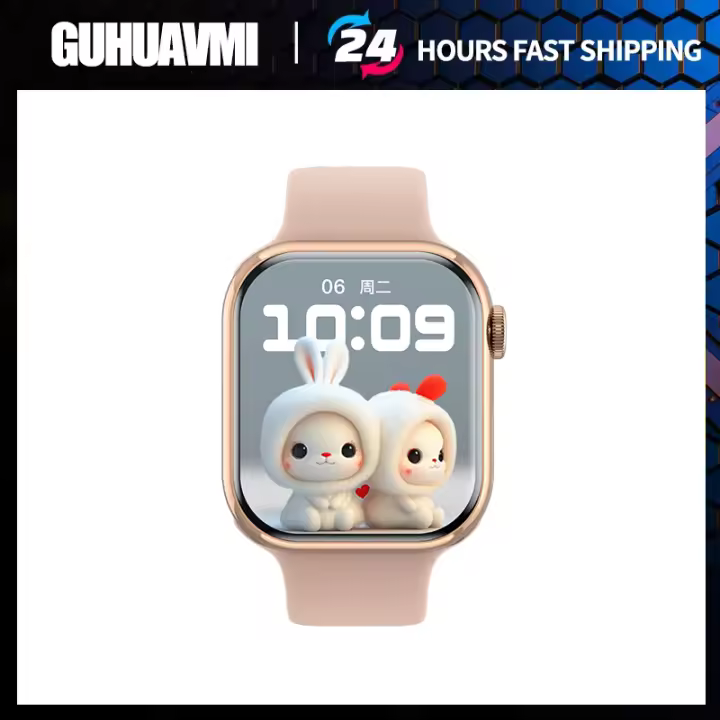 nuevo 2024 Watch 9 Reloj inteligente Siri para hombre, Smartwatch deportivo con llamadas, Bluetooth, NFC, rastreador GPS, presión arterial, frecuencia cardíaca, para Apple Watch 9 - 1