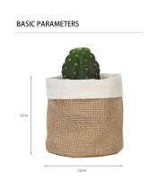 Cesta de lámpara de tela lavable de papel kraft Retro, cubierta de cesta de flores, portalápices, artículos para el hogar para maquillaje de escritorio - details 10