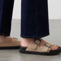 Chanclas decorativas con hebilla, zapatos Wanita, sandalias planas de verano al aire libre, zapatillas de mujer 2024 - details 3
