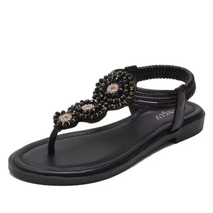Sandalias Bohemias de Verano Moda de Pisa Plano para Mujeres - 1