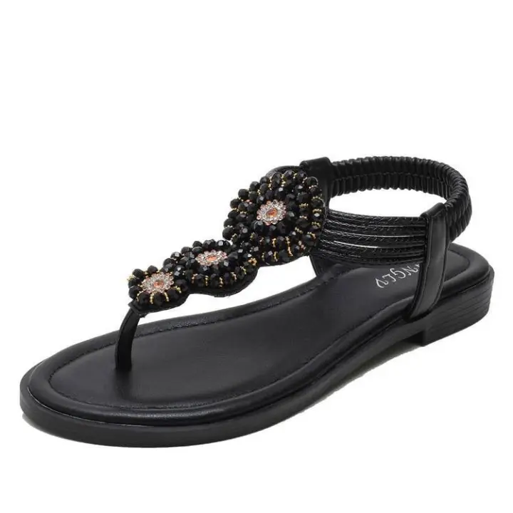 Sandalias Bohemias de Verano Moda de Pisa Plano para Mujeres - 1