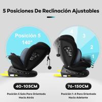 Silla de Coche Giratoria Isofix 360° Adecuada para 0+/1/2/3 Años 0-36kg 40-150cm - details 2