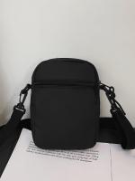 Bolso bandolera de nailon para hombre: bolso de hombro deportivo y minimalista, correa ajustable, no lavable, ideal para uso diario y regalo del día del padre, estilo informal de negocios - Negro - details 3