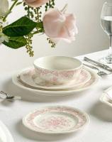 Platos de cerámica de estilo francés, color rosa, Vintage, para el hogar, galletas, pan, vajilla de postre para restaurante de alta calidad - details 3
