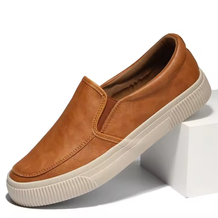 Zapatos Casuales de Cuero Versátiles para Hombres Transpirables, Bajos, a la Moda - 1