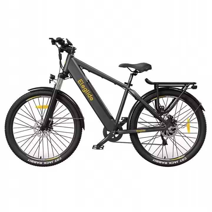 Bicicleta eléctrica de trekking urbana para mujer, 13AH, 100KM, ELEGLIDE T1, 27.5'', negra - 1