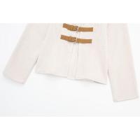 Primavera mujer moda abrigo sólido cuello pico manga larga cinturón cárdigan chaqueta mujer Casual Chic Slim mujer nuevo en abrigos Top - details 12