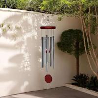 Caja de viento de madera para jardín, decoración de terraza, artesanía, 6 tubos de metal, 1 tubo - details 1