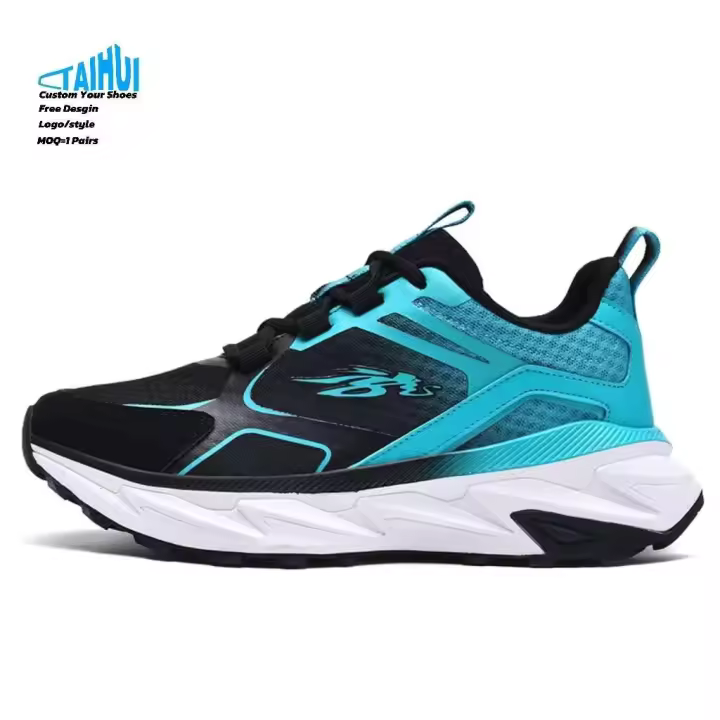 Primavera/Verano 2025 deportes de malla transpirable de talla grande para zapatos para correr para hombre, zapatos casuales de moda - 1