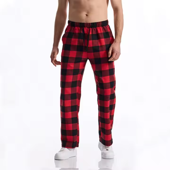 Pantalón à carreaux pour hommes, décontracté, avec cordon de serrage, droit, Harajuku, Hip-hop, pour l'extérieur, quotidien, nouvelle collection été - 1