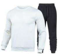Suéter deportivo informal de dos piezas con cuello redondo para hombre y mujer, pantalones de otoño, color sólido - details 3