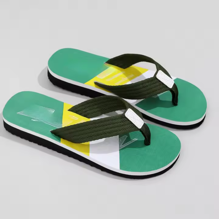 Chanclas a juego de colores de moda zapatillas de playa de tendencia de verano para hombres - 1