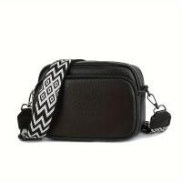 Bolso bandolera de cuero retro, bolso de hombro con correa ancha, bolso cuadrado multicapa de moda para mujer - details 2