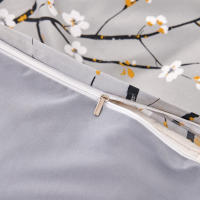Juego de Ropa de Cama Moderno Botánico Funda Edredón de Poliéster Suave Patrón de Flores y Ramas - details 2