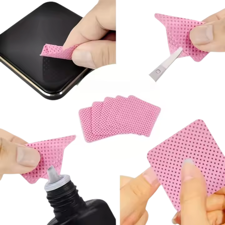 50 Piezas De Velocidad- Absorbentes De Uñas Para Eliminar Gel Polishing Extensiones De Pestañas Y Uñas (Blanco Rosa) - 1