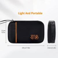 Bolsa de almacenamiento de cables de datos de gran capacidad, caja de almacenamiento de dispositivos digitales portátil multicapa, multifuncional a prueba de polvo - details 0