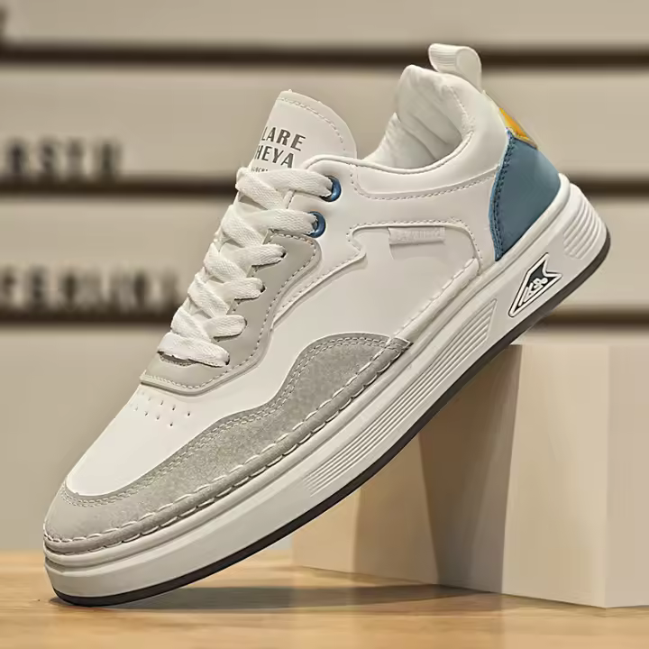 Nuevos Zapatos Deportivos Versátiles De Moda, Zapatos De Tablero Bajos De Cuero Casual Para Hombres - 1