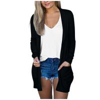 Cardigan de Manga Larga para Mujer Ouwu Ajuste Suelto, Manga de Punto con Bolsillo Adelgazante, Abrigo de Moda Casual - details 1
